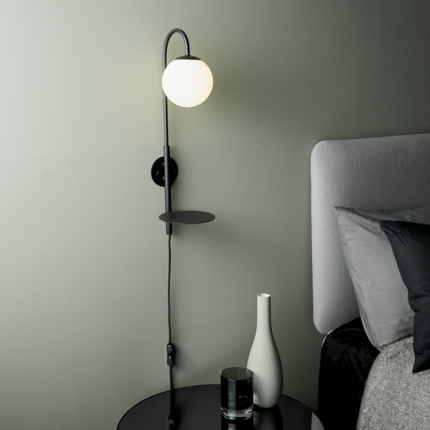 Endon 92726 - Applique murale HALO 1xG9/3W/230V noire