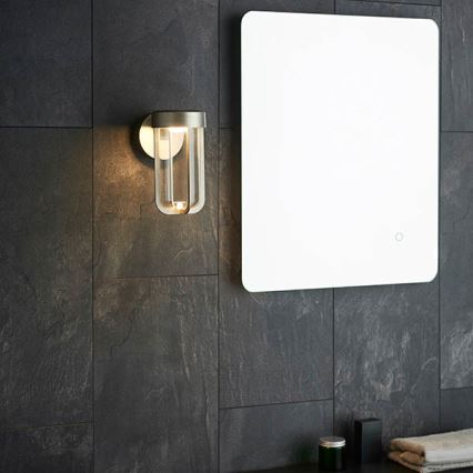 Endon 92782 - LED-Bad-Wandleuchte, 8W/230V, IP44, 2700K, matt-chrom