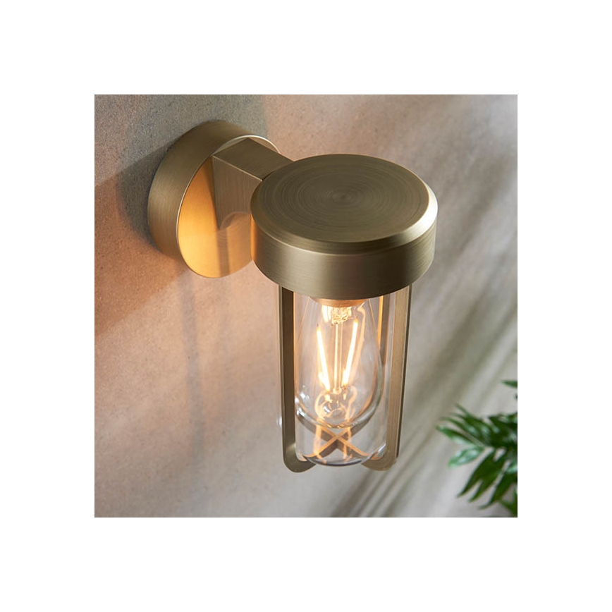 Endon 92855 - Badezimmer-Wandleuchte 1xE27/6W/230V IP44 Messing
