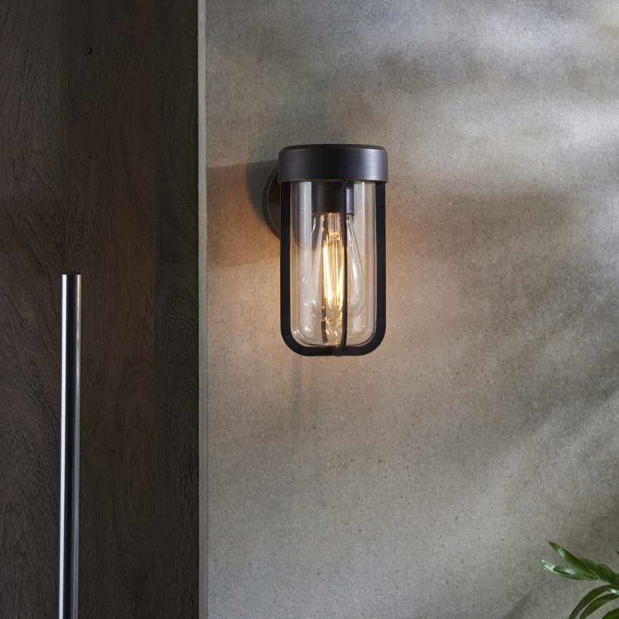 Endon 92857 - Badezimmer-Wandleuchte 1xE27/6W/230V IP44 Bronze/Schwarz