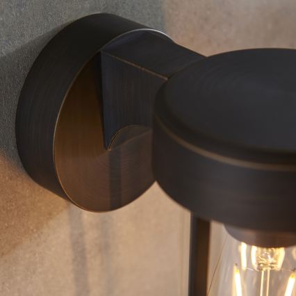 Endon 92857 - Badezimmer-Wandleuchte 1xE27/6W/230V IP44 Bronze/Schwarz