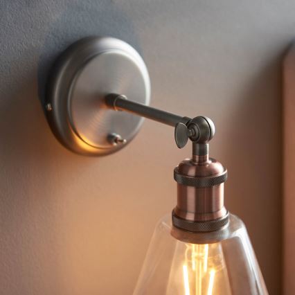 Endon 92874 - Spot mural HAL 1xE27/10W/230V bronze/cuivre/transparent