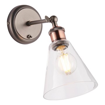 Endon 92874 - Wandstrahler HAL 1xE27/10W/230V bronzen/kupfern/klar