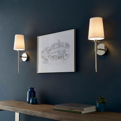 Endon 92949 - Applique murale 1xE14/6W/230V blanche/chrome brillant