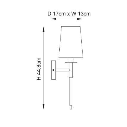 Endon 92955 - Lampada da parete 1xE14/6W/230V bianca/oro