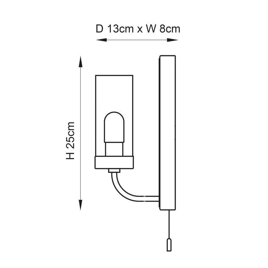Endon 92960 - Applique murale de salle de bains EDREA 1xG9/3W/230V IP44 chrome brillant