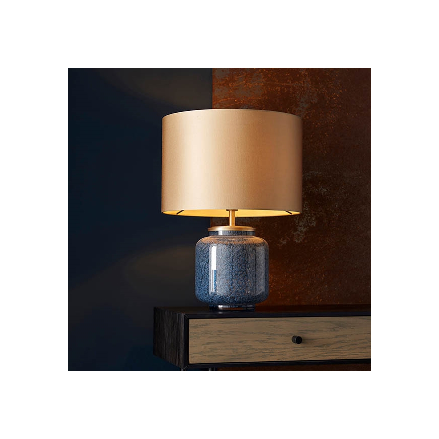 Endon 93067 - Lampe de table ZINNIA 1xE27/10W/230V bleu/doré