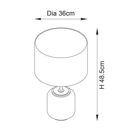 Endon 93067 - Lampe de table ZINNIA 1xE27/10W/230V bleu/doré