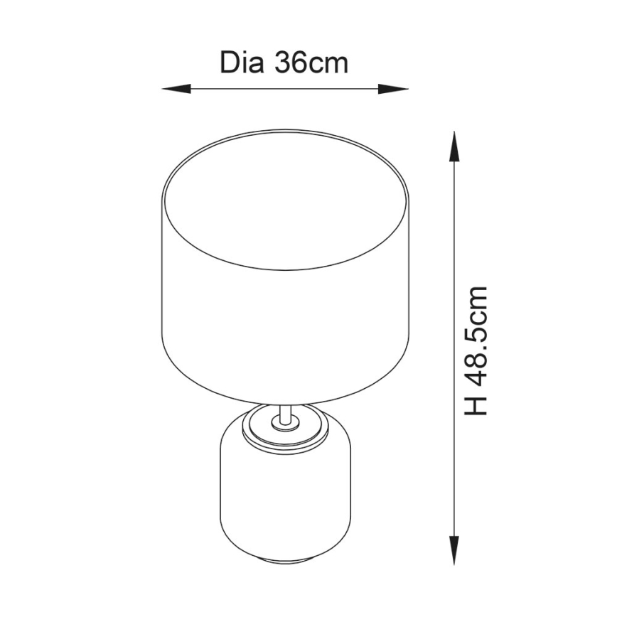 Endon 93067 - Lampe de table ZINNIA 1xE27/10W/230V bleu/doré