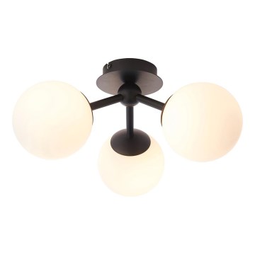 Endon 93489 - Plafoniera da bagno a montaggio superficiale FRIO 3xG9/3W/230V IP44 nera