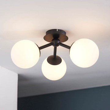 Endon 93489 - Plafonnier pour salle de bains FRIO 3xG9/3W/230V IP44 noir