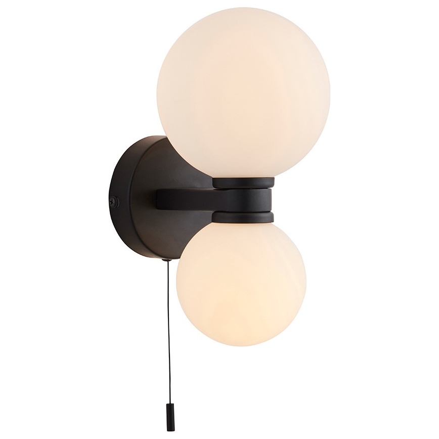 Endon 93523 - Badezimmer-Wandleuchte PULSA 2xG9/3W/230V IP44 schwarz/weiß
