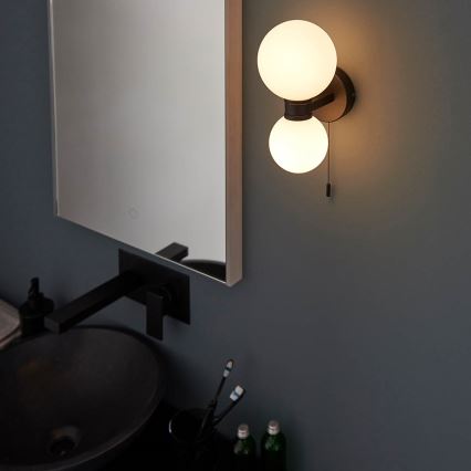 Endon 93523 - Badezimmer-Wandleuchte PULSA 2xG9/3W/230V IP44 schwarz/weiß