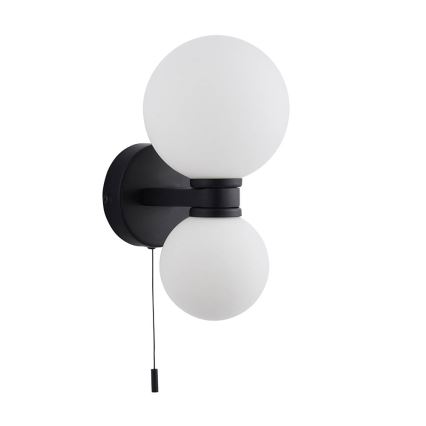 Endon 93523 - Badezimmer-Wandleuchte PULSA 2xG9/3W/230V IP44 schwarz/weiß