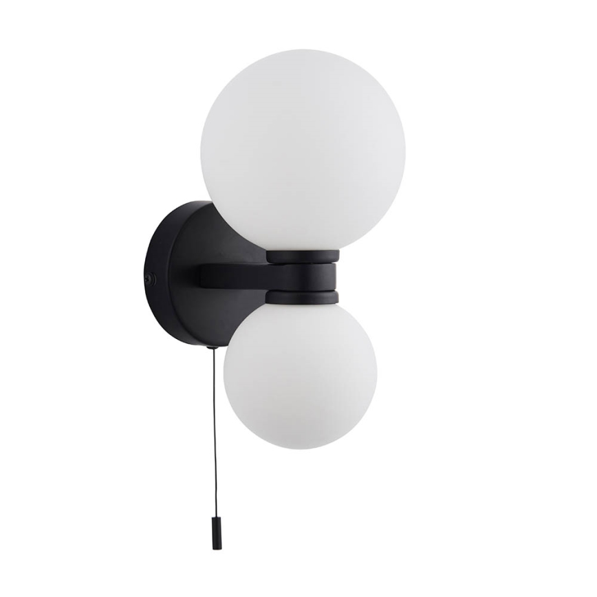 Endon 93523 - Badezimmer-Wandleuchte PULSA 2xG9/3W/230V IP44 schwarz/weiß