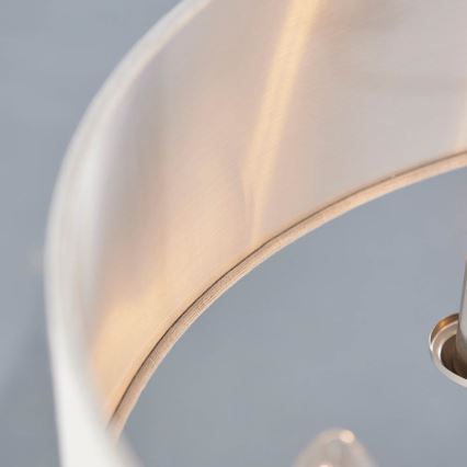 Endon 94357 - Lampadario a catena HIGHCLERE 6xE14/40W/230V Ø 55 cm beige/cromo opaco