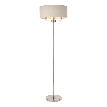 Endon 94359 - Lampadaire HIGHCLERE 3xE14/40W/230V beige/chrome brillant d. 47 cm