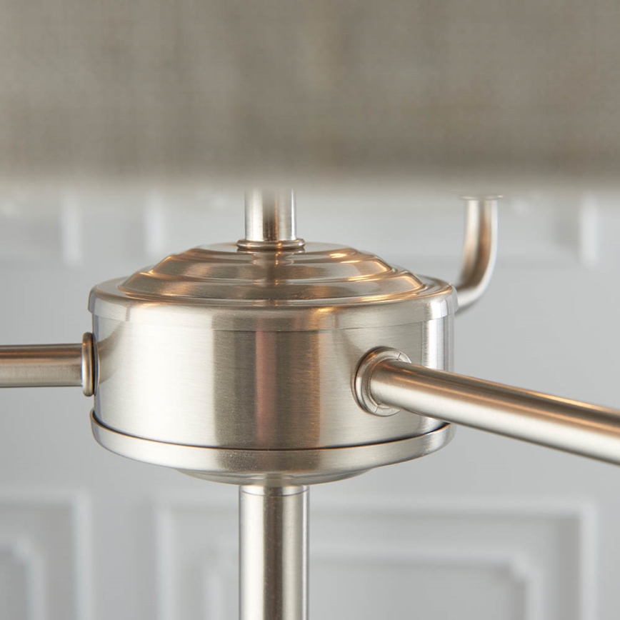 Endon 94359 - Lampadaire HIGHCLERE 3xE14/40W/230V beige/chrome brillant d. 47 cm