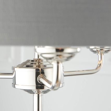 Endon 94378 - Stehleuchte HIGHCLERE 1xE14/40W/230V grau/glänzendes Chrom