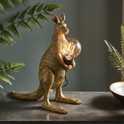 Endon 95075 - Lampada da tavolo KANGAROO 1xE27/10W/230V dorata