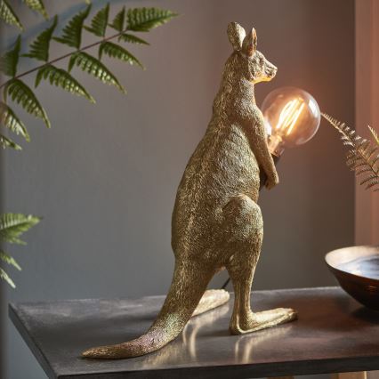 Endon 95075 - Tischlampe KANGAROO 1xE27/10W/230V goldfarben