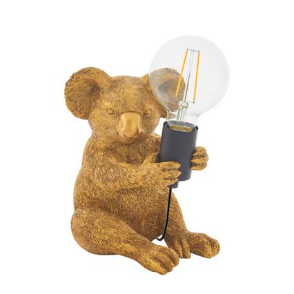 Endon 95082 - Lampada da tavolo KOALA 1xE27/10W/230V dorata