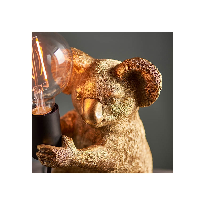 Endon 95082 - Lampada da tavolo KOALA 1xE27/10W/230V dorata
