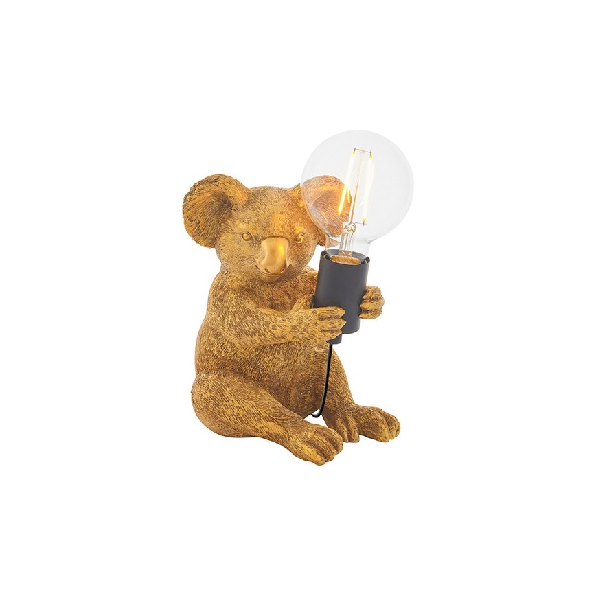Endon 95082 - Tischlampe KOALA 1xE27/10W/230V goldfarben
