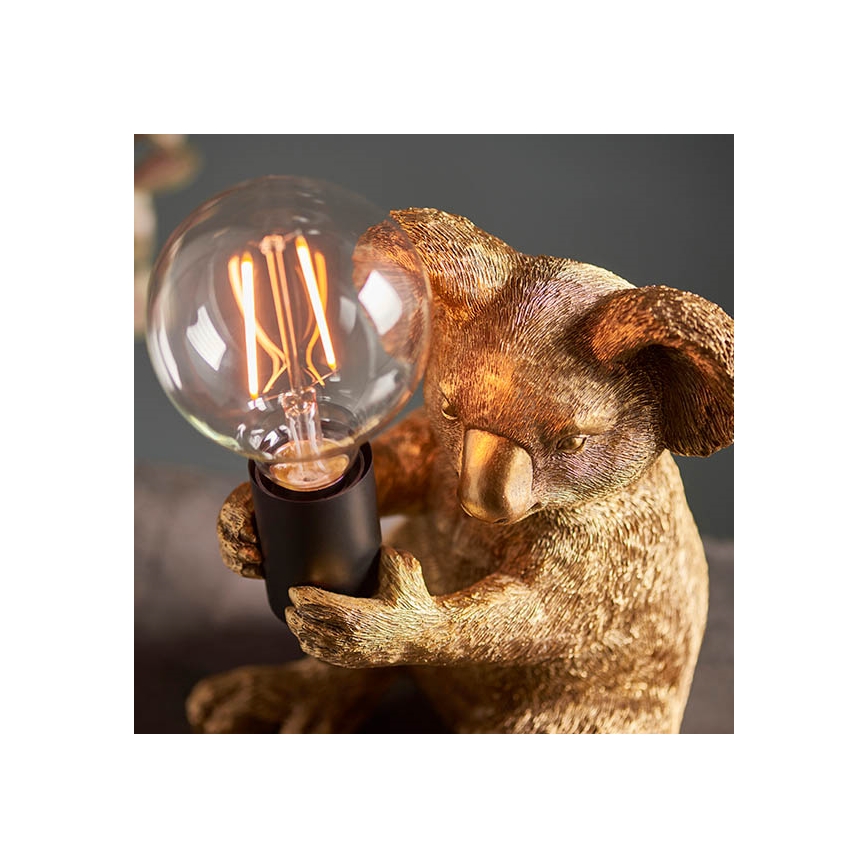 Endon 95082 - Tischlampe KOALA 1xE27/10W/230V goldfarben