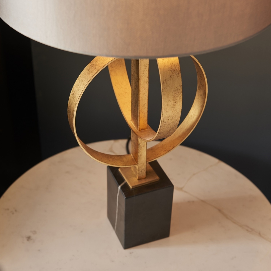 Endon 95213 - Lampada da tavolo 1xE27/10W/230V grigia/ottone/nera