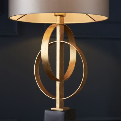 Endon 95213 - Lampada da tavolo 1xE27/10W/230V grigia/ottone/nera