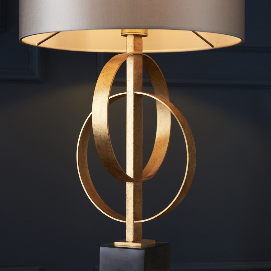 Endon 95213 - Lampada da tavolo 1xE27/10W/230V grigia/ottone/nera