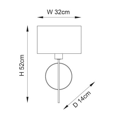 Endon 95214 - Lampada da parete 1xE27/10W/230V grigia