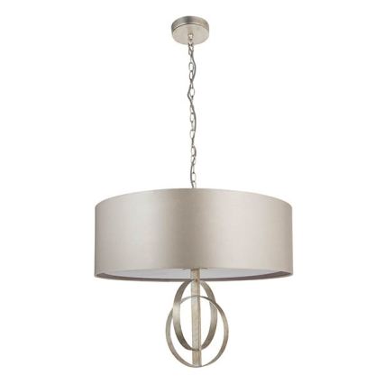 Endon 95215 - Kronleuchter an Kette, 5×E27 (je 10 W), 230 V, Ø 70 cm, grau