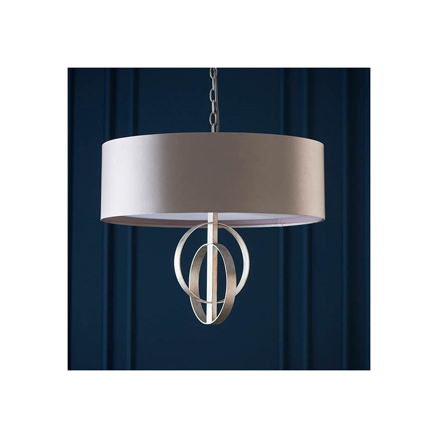 Endon 95216 - Kronleuchter an Kette 3xE27/10W/230V Ø 60 cm grau