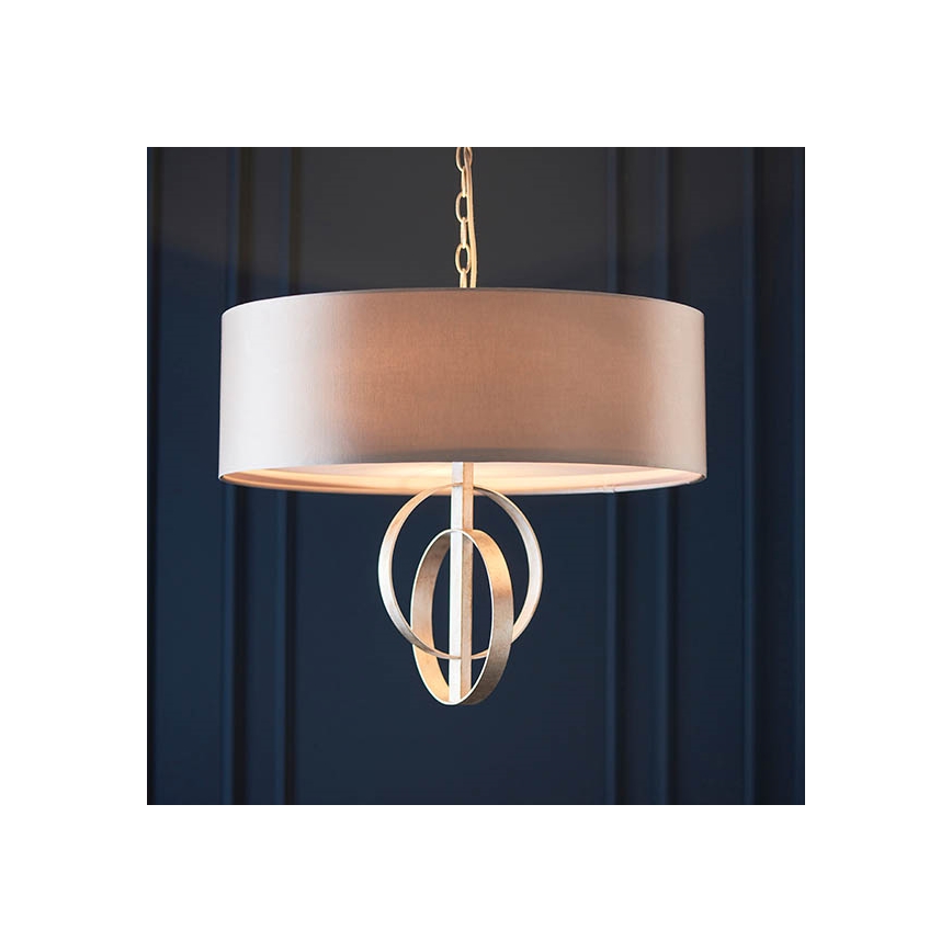 Endon 95216 - Kronleuchter an Kette 3xE27/10W/230V Ø 60 cm grau