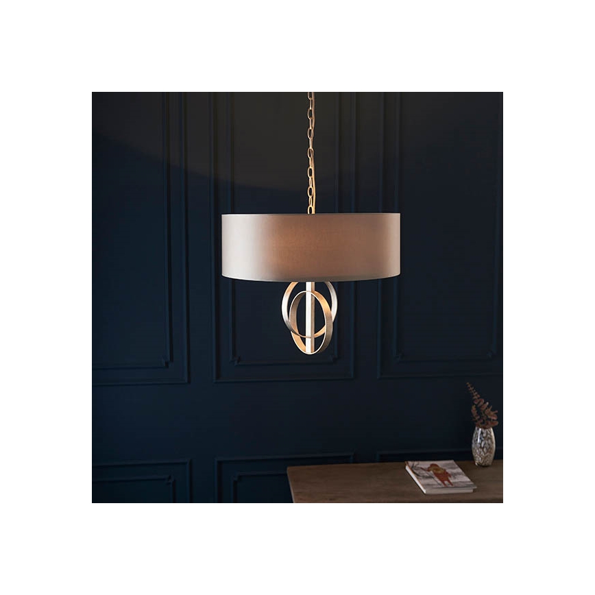 Endon 95216 - Suspension sur chaîne 3xE27/10W/230V Ø 60 cm gris