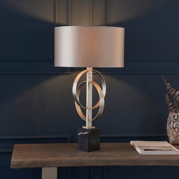 Endon 95217 - Lampada da tavolo 1xE27/10W/230V grigio/nero