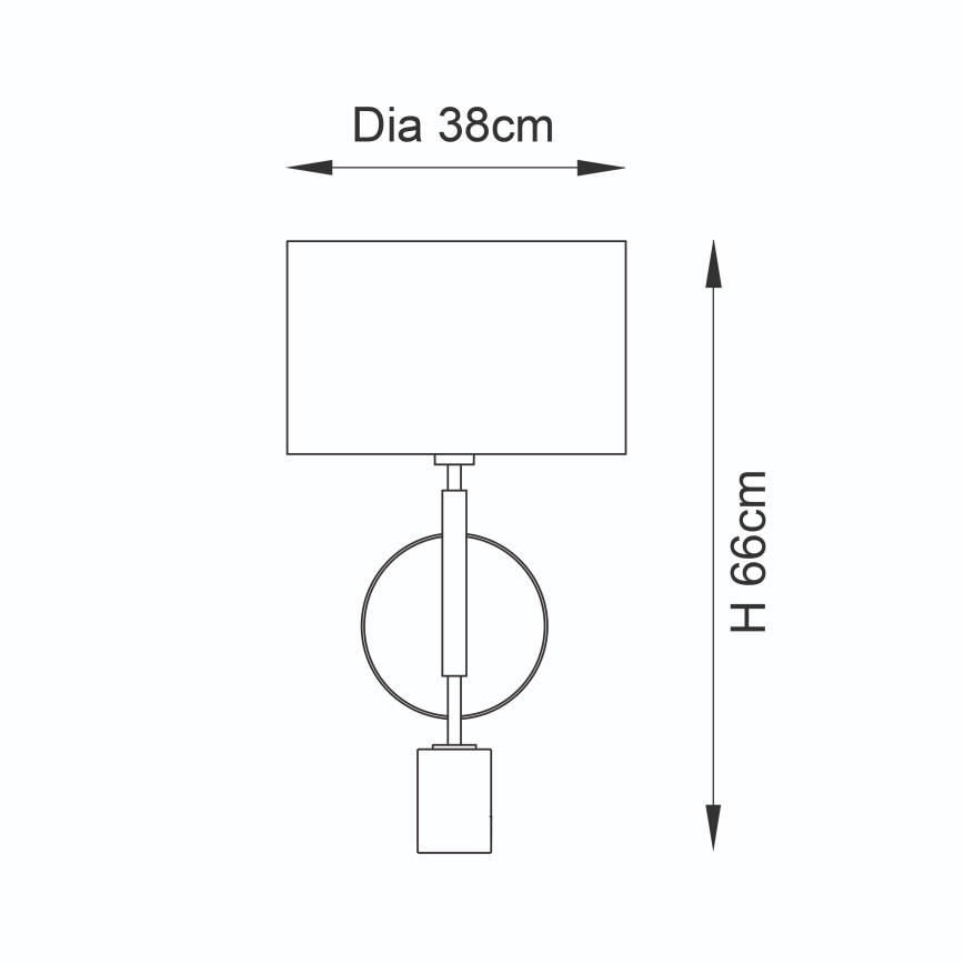 Endon 95221 - Lampe de table 1xE27/10W/230V bleu/laiton/noir