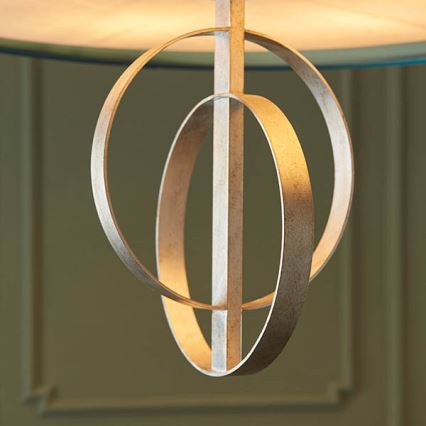 Endon 95223 - Kronleuchter mit Kette 5xE27/10W/230V Ø 70 cm blau/grau