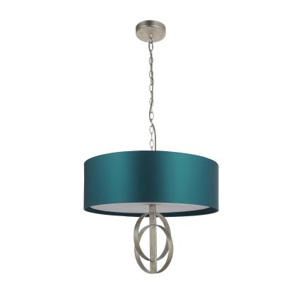 Endon 95224 - Lampadario a catena 3xE27/10W/230V Ø 60 cm blu/grigio