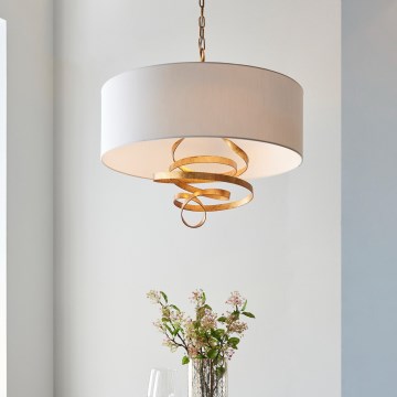 Endon 95268 - Lampadario a catena 3xE14/6W/230V Ø 60 cm bianco/ottone