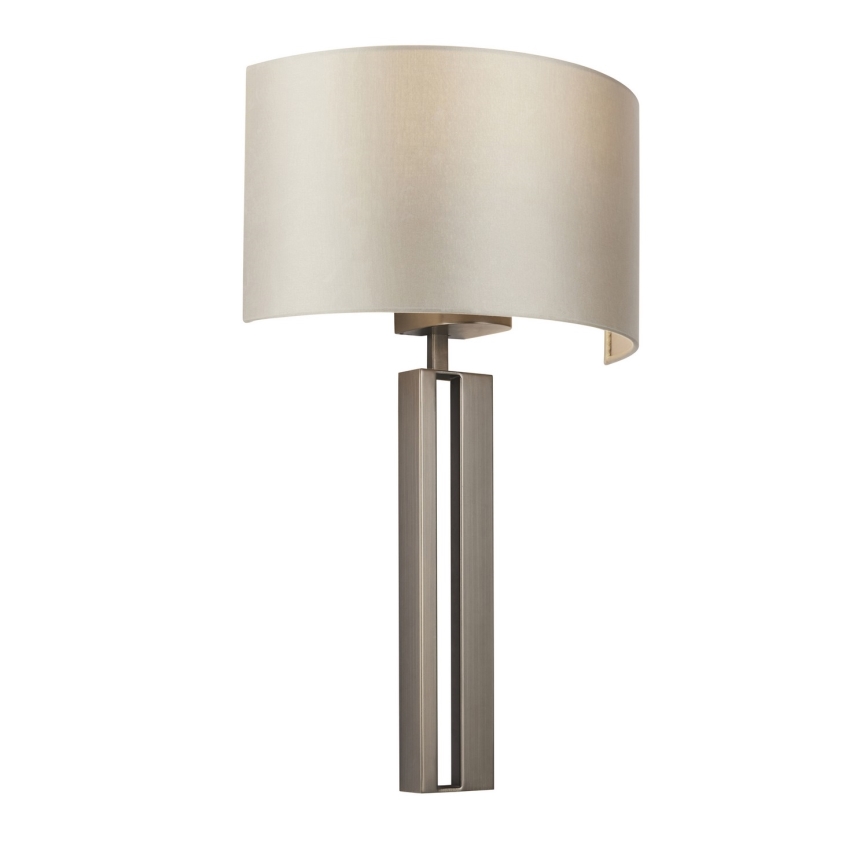 Endon 95449 - Wandleuchte 1xE27/10W/230V beige/mattchrom