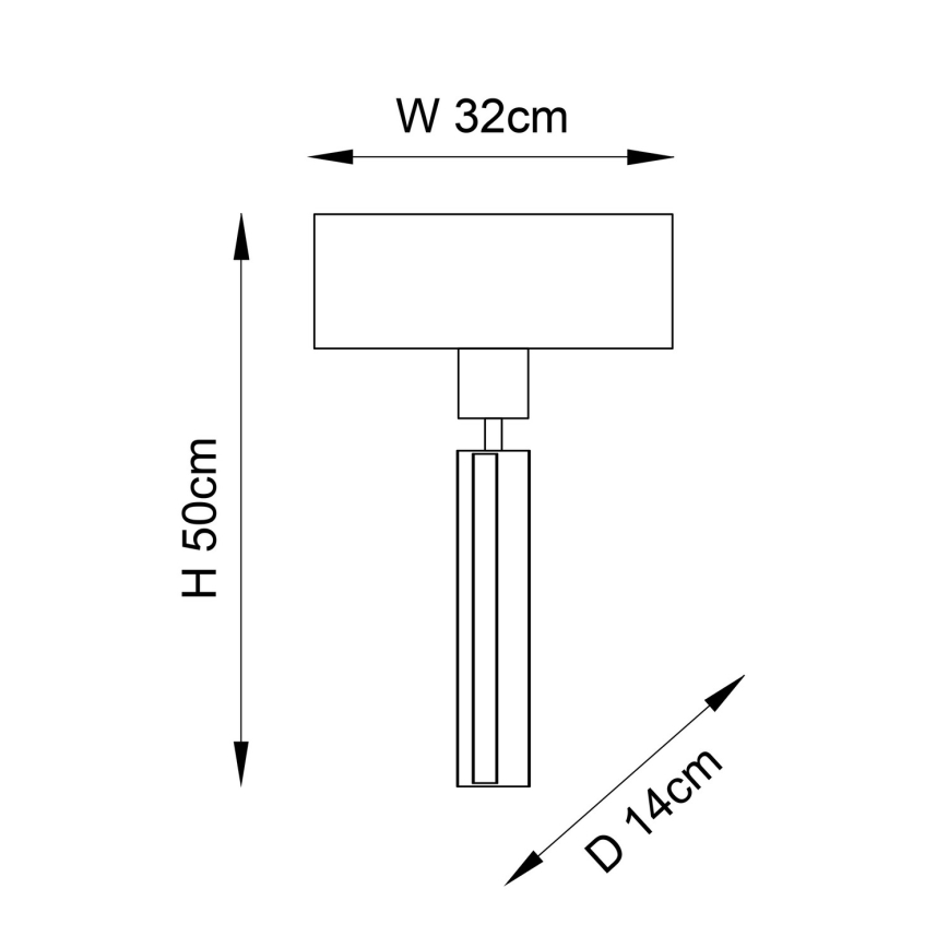 Endon 95449 - Wandleuchte 1xE27/10W/230V beige/mattchrom