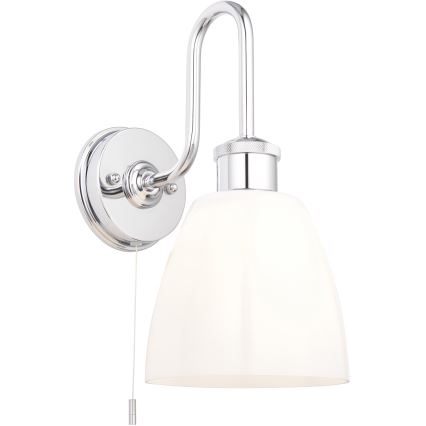 Endon 95506 - Applique murale pour salle de bains PIPER 1xE27/10W/230V IP44 chrome brillant/blanc