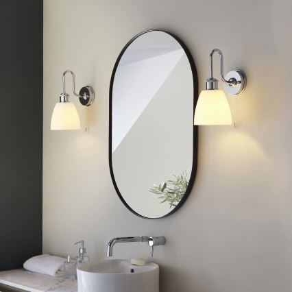 Endon 95506 - Applique murale pour salle de bains PIPER 1xE27/10W/230V IP44 chrome brillant/blanc