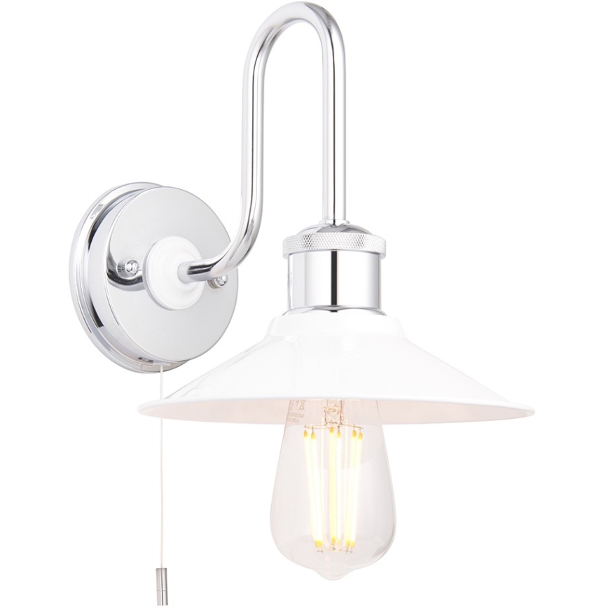 Endon 95508 - Applique murale pour salle de bains MARIS 1xE27/6W/230V IP44 chrome brillant/blanc