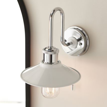 Endon 95508 - Applique murale pour salle de bains MARIS 1xE27/6W/230V IP44 chrome brillant/blanc