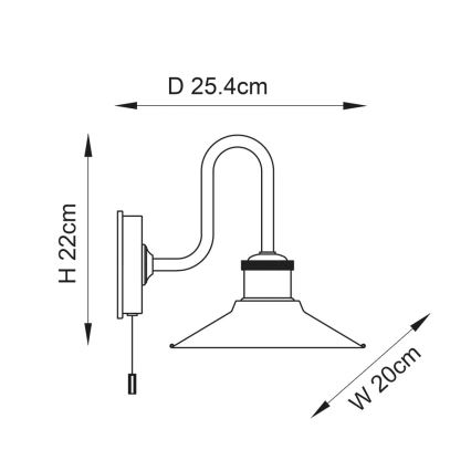 Endon 95508 - Badezimmer-Wandleuchte MARIS 1xE27/6W/230V IP44 glänzender Chrom/Weiß