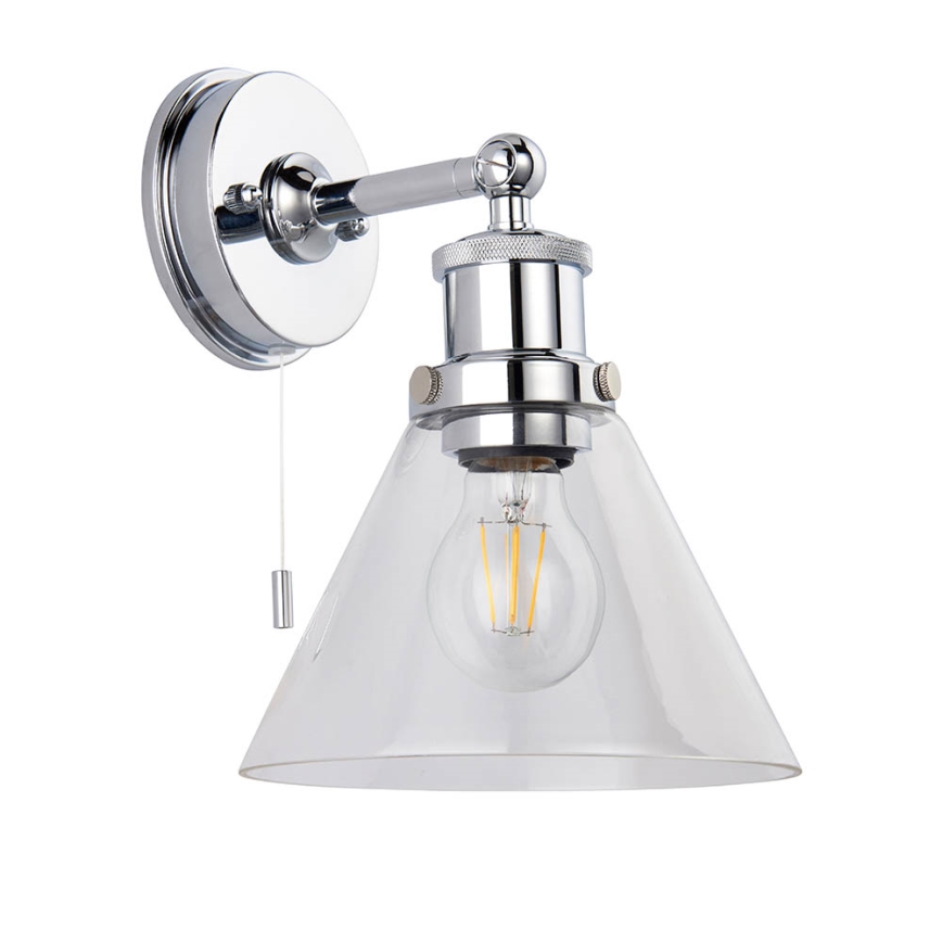 Endon 95513- Faretto da parete per bagno TOULON 1xE27/10W/230V IP44 cromo lucido